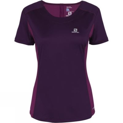 Tee Salomon Agile Manga Corta Mujer Fucsia - Chile WVQ860534